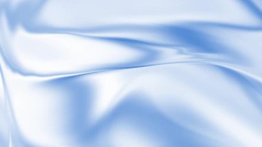 Beyaz ve mavi sıvı metal kumaş parlak yansımaları ve zarif saten hareketleriyle pürüzsüzce akıyor. Pürüzsüz 4K döngü arka planı lüks metalik yüzey ve sıvı derinliği gösteriyor