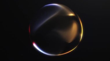 Sıvı hareket ve yumuşak ışık yansımalarıyla parlayan rengarenk enerji küresi. Soyut fütüristik döngü, canlı renkler, pürüzsüz plazma etkisi ve büyülü bilim kurgu parlaklığı..