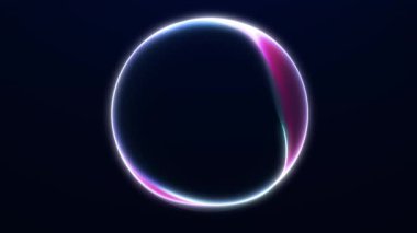 Değişken renklere sahip sıvı küre pembe, mavi ve yeşil arasında kayar, fütüristik ışık ile ışıldayan yumuşak sıvı hareket yaratır..