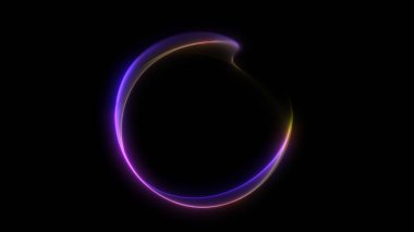 Yumuşak neon kenarları, pürüzsüz kıvrımları ve koyu arkaplanda parlak eğimli ışıklandırması olan parlak mor, minimal fraktal bir küre. Zarif gelecek soyut tasarımı.