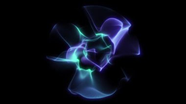 Yeşil ve mor tonlarda akan gradyan ışıkla pürüzsüz soyut enerji küresi. Yumuşak akışkan hareket, modern dijital küre ışıltısı ve minimum fütüristik tasarım. 4K 60fps döngüsü.