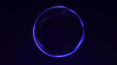 Pürüzsüz mor neon küre minimal fütüristik tarzda. Teknoloji görselleri, dijital markalaşma, müzik geçmişi ve bilim kurgu sunumları için kusursuz bir hareket..