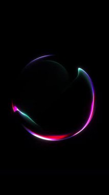 Parlak kırmızı neon küre, akışkan gradyan yansımalarla parlak fütürist soyut hareket oluşturur. Kusursuz 4K 60fps döngüsü.