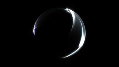 Yumuşak mavi ve beyaz eğimli minimum parlayan küre temiz fütürist soyut hareket oluşturur. Kusursuz 4K 60fps döngüsü.