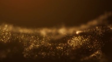 Akan parçacıkları ve ışıl ışıl hareketleriyle altın lüks dijital dalgalar. Kusursuz döngü 4K animasyon prim arka planlar, sinematik görseller, finans markalaşması ve zarif soyut tasarım.