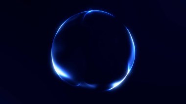 Yumuşak parlaklığı ve koyu fütüristik atmosferi olan minimum lacivert dijital küre. Teknoloji kavramları, sinematik tasarım, modern arayüzler ve dijital arkaplanlar için soyut küre çizimi.