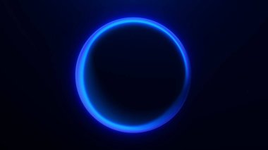 Yumuşak neon mavi sıvı küre, pürüzsüz parlak yüzey ve minimum geleceksel görünüme sahip. Teknolojik görseller, arayüzler ve modern altyapılar için soyut illüstrasyon.