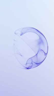 Dikey 4K yumuşak mor gradyan hareketli küre animasyonu. Temiz gelecekçi arkaplanlar ve modern görseller için parlayan dijital küre döngüsü.