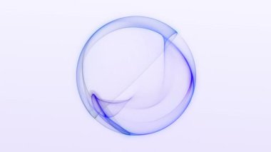 Pürüzsüz mor ve mavi gradyan plazma akışına sahip soyut parlayan yumuşak enerji küresi. Sakin hareketli ve temiz ışık geçişleriyle minimum fütüristik dijital küre, 4K 60 fps, döngü.