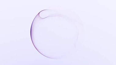 Soyut çok renkli parlak küre, arka planda pürüzsüz minimum hareket var. Sakin akışlı temiz dijital ışık küresi animasyonu, 4K 60fps, döngü.