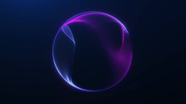 Temiz fütüristik iş tarzına sahip mavi ve mor renkte bir arka plan. Pürüzsüz ışık geçişleriyle soyut dijital hareket yüzeyi.