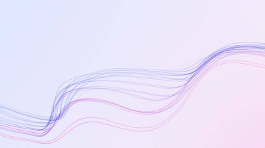 Pembe, pembe ve mavi renkte parlak minimalist gradyan dalgalar pürüzsüz akan ışık ve yumuşak ışıltı, temiz modern tarzda soyut dijital arkaplan.