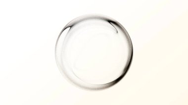 Beyaz zemin üzerinde pürüzsüz akış yapısına sahip minimum siyah soyut parçacık küresi, dijital enerji alanı.