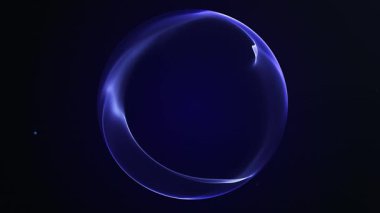 Pürüzsüz lacivert minimum enerji küresi yumuşak parlayan akış ve ince ışık gradyanı, soyut dijital hareket arkaplanı, fütüristik iş tarzı, pürüzsüz döngü, 4K, 60fps.