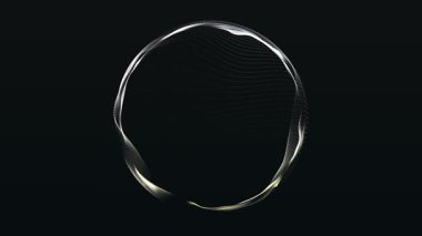 Kremsi altın ve yumuşak bej fraktal daire pürüzsüz parlak gradyan ve zarif dijital hareket, soyut lüks iş tarzı arka plan, pürüzsüz döngü, 4K, 60fps.