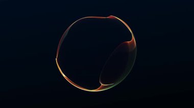 Pürüzsüz dijital ışık akışı ve fütürist neon parıltısıyla parlayan turuncu yeşil plazma enerjisi animasyonu 4K 60fps. Değişken renk enerjisi ve bilim kurgu atmosferiyle soyut ışık küre döngüsü.