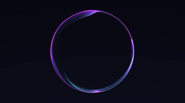 Pürüzsüz dijital dalga hareketi ve neon plazma parıltısıyla 4K 60fps mor parlayan enerji küre halka animasyonu. Parlak daire ve dinamik ışık enerjisiyle fütüristik soyut döngü.