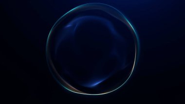 Yumuşak parlayan plazma dalgaları ve elektrik mavi ışığın dijital küreyi oluşturduğu koyu fütüristik enerji küresi. Pürüzsüz bir gradyan aydınlatması olan minimum soyut bilim kurgu küresi.