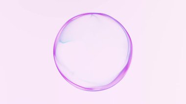 Hafif arka planda yumuşak gradyan parıltısıyla minimum pastel cam küre, temiz fütüristik estetik ve düz hareketli soyut biçim, 4K döngü.