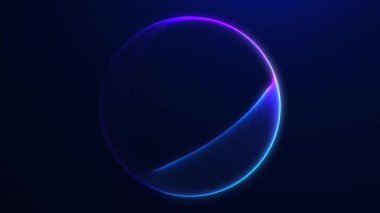 Yumuşak parlayan plazma yüzeyi olan koyu mavi enerji küresi. Fütüristik soyut 4K 60fps kusursuz döngü zarif hareket, karanlık atmosfer ve ince ayrıntı.