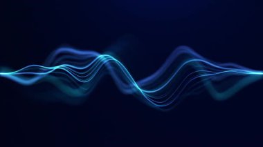 Yumuşak eğimli ve temiz hareketli minimum mavi dalga arkaplanı. Kusursuz soyut 4K 60fps döngüsü pürüzsüz fütüristik derinlik ve sakin dijital atmosfer.