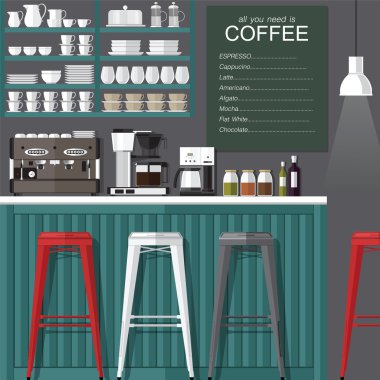 Kahve Bar Modern tarzı