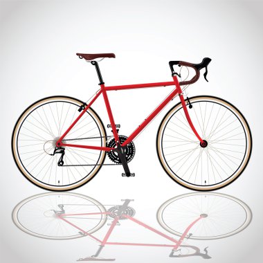Kırmızı bisiklet dişli sabit
