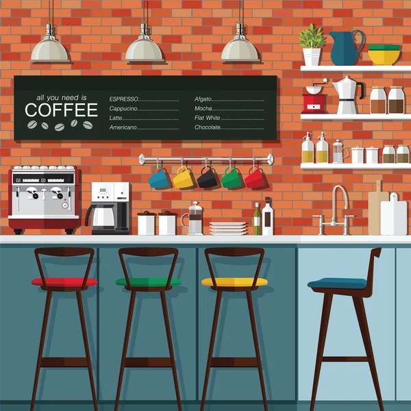 Diseño de barra de café — Vector de stock