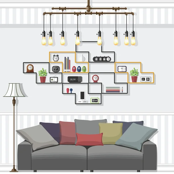 Obývací pokoj apartmá — Stockový vektor