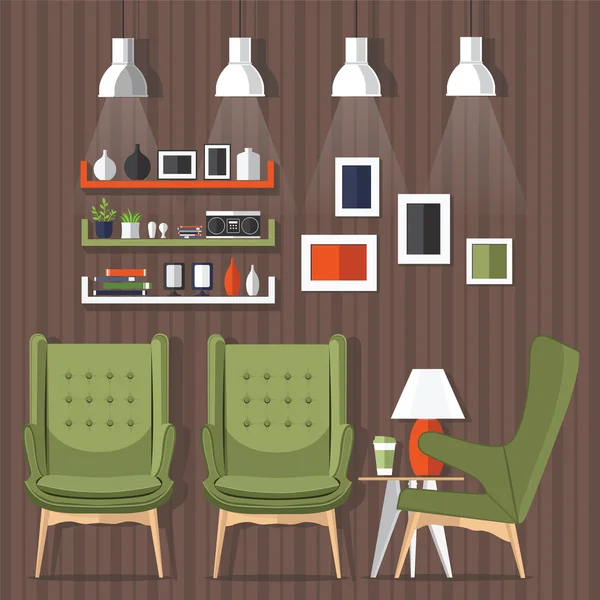 Habitación de diseño moderno — Vector de stock