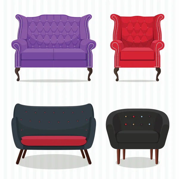 Diseño de silla Vintage — Archivo Imágenes Vectoriales