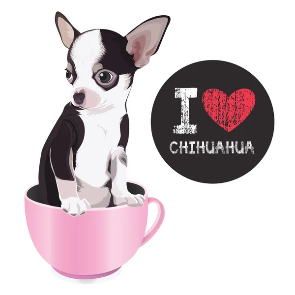 Eu amo Chihuahua — Vetor de Stock