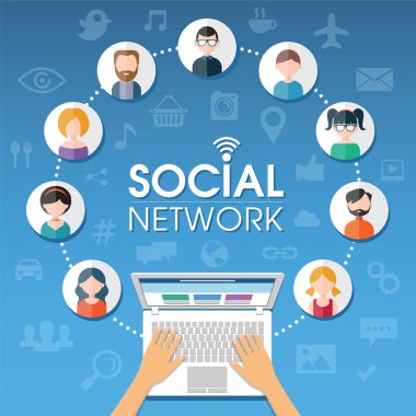 sosyal ağ vektör