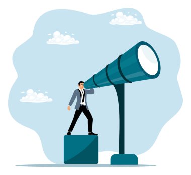 Uzun vadeli iş planları ve stratejileri. Girişimciler gelecek için iş fırsatları arıyorlar.