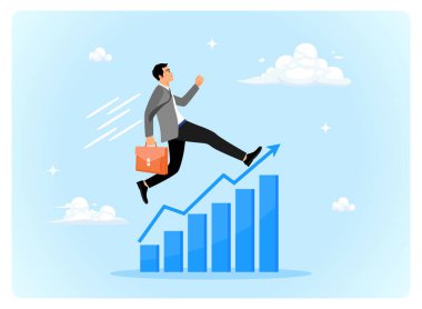 Bir girişimcinin iş başarısı elde etme hırsı. Profesyonel girişimci kariyerini ilerletir ve hedeflere yönelik grafikler geliştirir.
