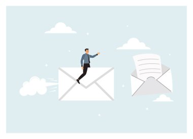 Uzun vadeli yatırım ve iletişim. Girişimciler proje durumunu doğrulamak için mesajlar gönderiyor.