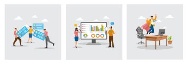 Meslektaşlar büyük mavi kartlara işaret koydukları için fikir alışverişinde bulunurlar. İş ekibi bilgi içeren CRM yazılımını gözden geçirecek. İş adamı süper kahraman ofis masasına atladı. Risk yönetimi kavramı.