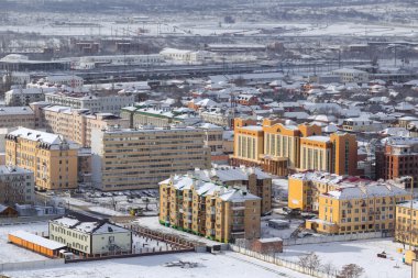 Grozny city yükseklikleri görünümünden