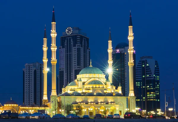 The mosque named after Akhmad Kadyrov — Stok Foto