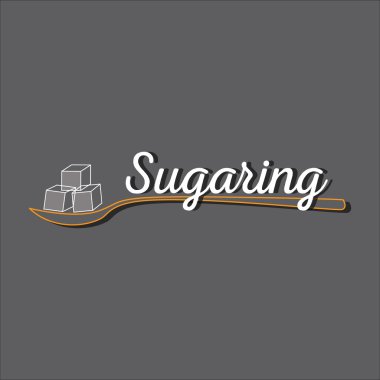 Sugaring simgesi. şeker yapıştırın