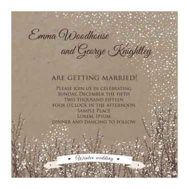 wedding invitation template clipart