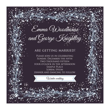 wedding invitation template clipart