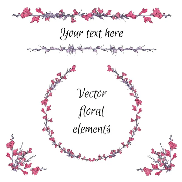 Florale dekorative Elemente — Stockvektor