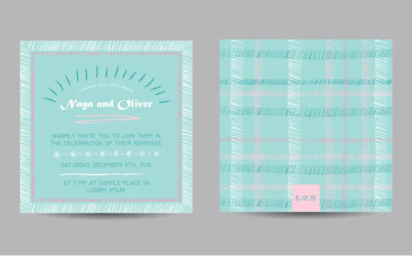 Carte d'invitation de mariage — Image vectorielle