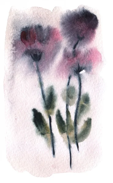 Aquarelle croquis floral — Photo