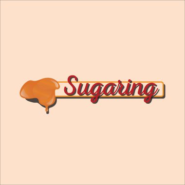Sugaring simgesi. şeker yapıştırın