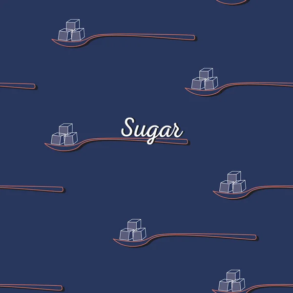 Sugar seamless mönster — Stock vektor