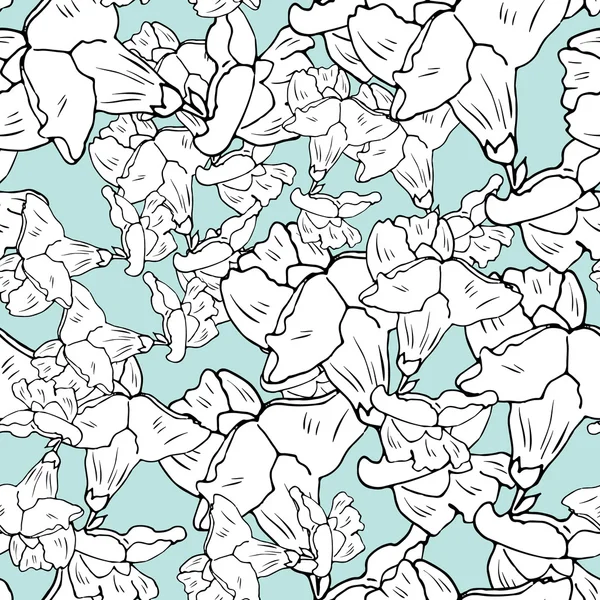 Hand drawn floral seamless pattern — Stock Vector