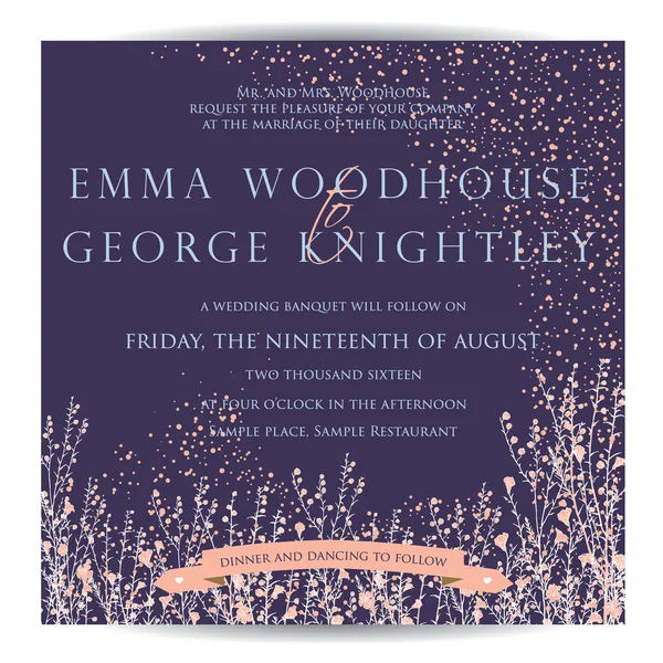 Düğün davetiyesi.