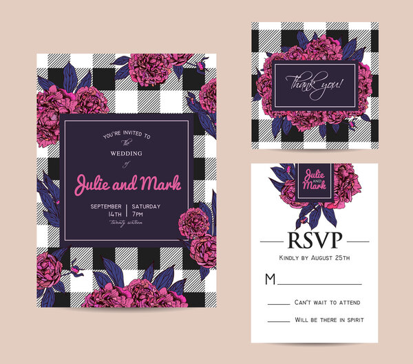 Botanic invitation set 